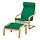 Select colour variation: oak/Vissle deep green
