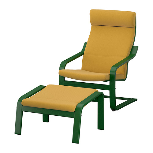 POÄNG, armchair and ottoman. 1 of 8 open dialog