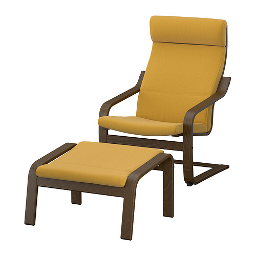 POÄNG, armchair and ottoman. 1 of 8 open dialog