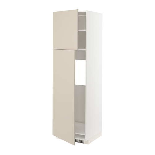Mueble de cocina METOD, beige, alto, cuadrado, minimalista.