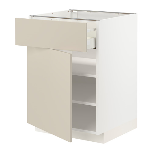 Mueble de cocina METOD, beige, minimalista moderno, diseño rectangular vertical, con un solo cajón, aspecto liso y limpio.