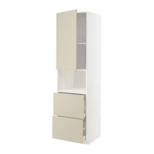 Mueble de cocina METOD, beige, moderno, diseño vertical, cajón, armario, acabado liso.
