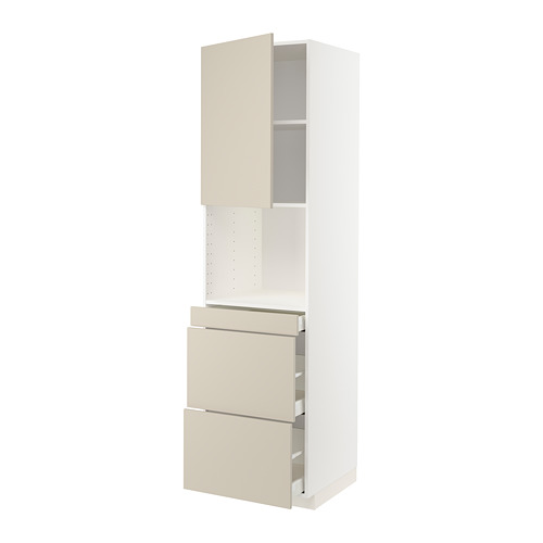 Mueble de cocina moderno: METOD, beige y blanco
