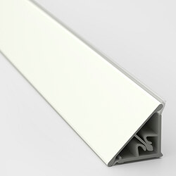 BASKETORP, wall finishing strip, White / aluminium