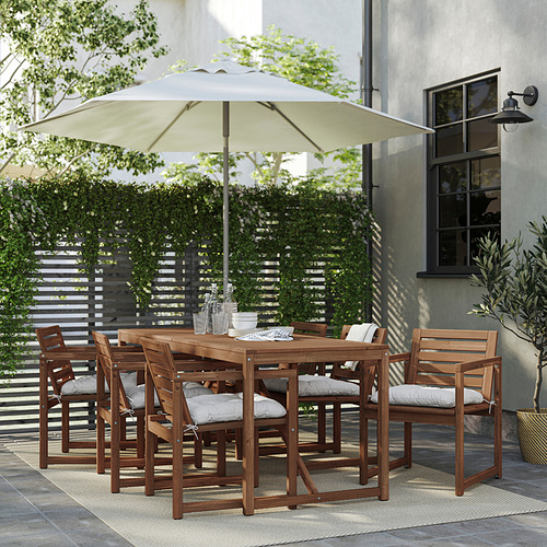 NÄMMARÖ, table+6 armchairs, outdoor 2 of 4 open dialog