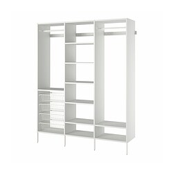 AURDAL, wardrobe combination, White