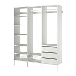 AURDAL, wardrobe combination, White