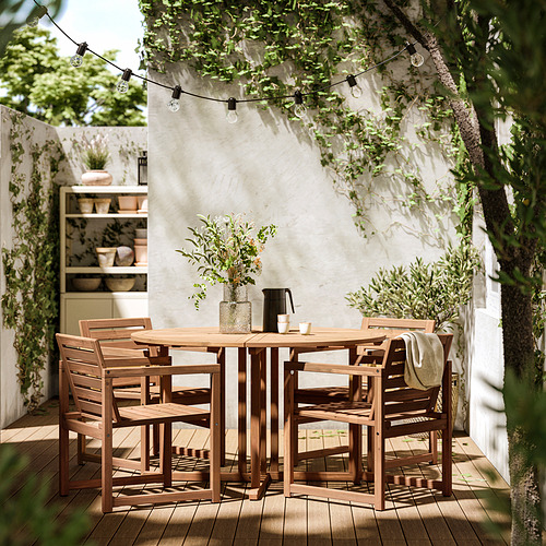 NÄMMARÖ, table and 4 armchairs, outdoor 2 of 3 open dialog