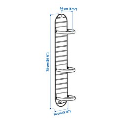 Measurement Illustration - SKUGGRÖNA wall-mounted plant stand