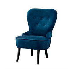 REMSTA, armchair, Djuparp dark green-blue