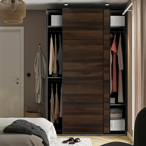PAX / MEHAMN, wardrobe with sliding doors. 3 of 5 open dialog