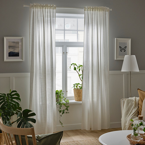 SILVERLÖNN, sheer curtains, 1 pair 2 of 5 open dialog