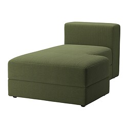JÄTTEBO, módulo chaise longue, derecha, Samsala verde amarillo oscuro