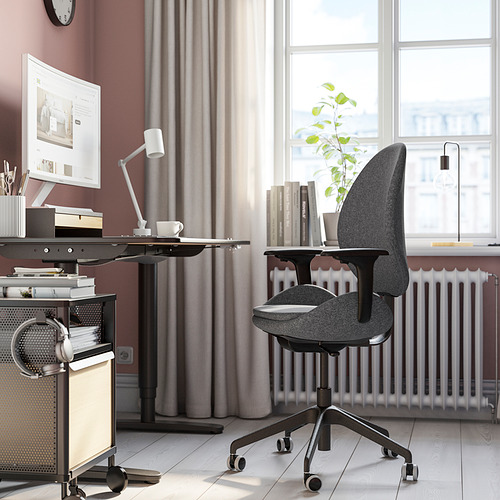 HATTEFJÄLL, silla de trabajo con reposabrazos 6 de 10 open dialog
