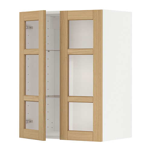 METOD, Armario pared con 2 puertas vidrio. 1 de 3 open dialog