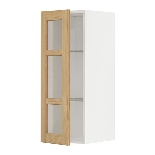 METOD, wall cabinet with shelves and glass door. 1 of 3 open dialog