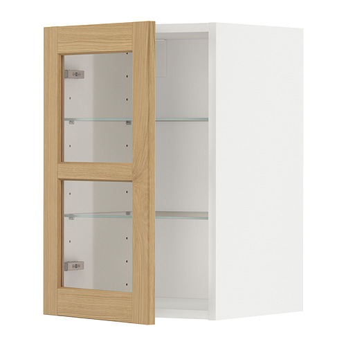 METOD, wall cabinet with shelves and glass door. 1 of 3 open dialog