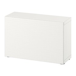 BESTÅ, vitrina con puerta, Blanco / Laxviken blanco