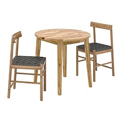 NACKANÄS/EBBALYCKE, Mesa redonda y 2 sillas, Nackanäs acacia