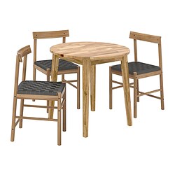 NACKANÄS/EBBALYCKE, Mesa redonda y 2 sillas, Nackanäs acacia