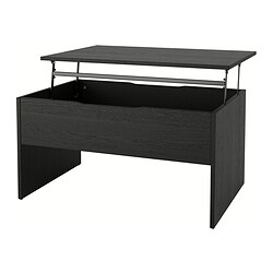 ÖSTAVALL, mesa de centro elevable, Negro
