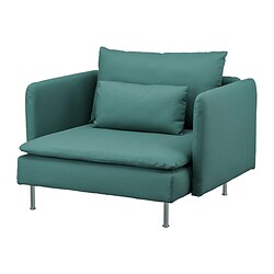 SÖDERHAMN, armchair, Kelinge grey turquoise