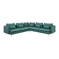 SÖDERHAMN, sectional, 5-seat, Kelinge grey turquoise