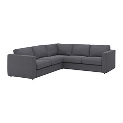 VIMLE, 4-seat corner sofa, Gunnared medium grey