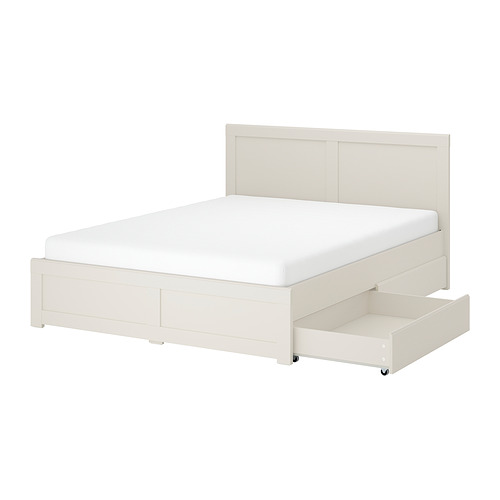 FÅGELFJÄLLET, bed frame with 4 storage boxes. 1 of 8 open dialog