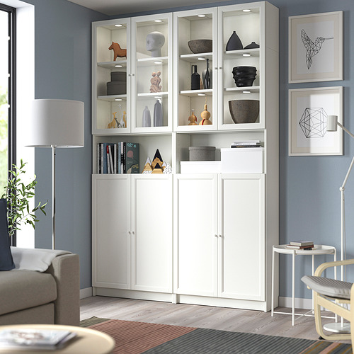 BILLY / OXBERG, bookcase+height extension & doors. 3 of 6 open dialog