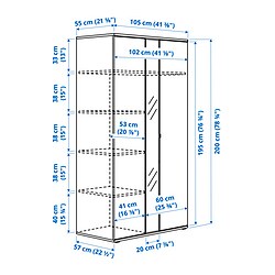 Ilustración de medidas - VIHALS armario