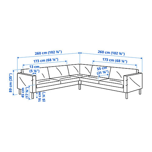 SALTSJÖBADEN, sectional, 4-seat corner. 8 of 8 open dialog