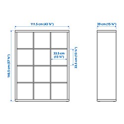 Measurement Illustration - KALLAX shelf unit