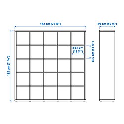 Ilustración de medidas - KALLAX estantería