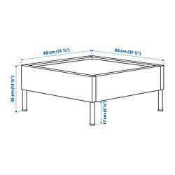 Ilustración de medidas - VITTSKÄR módulo 1 plaza para sofá modular