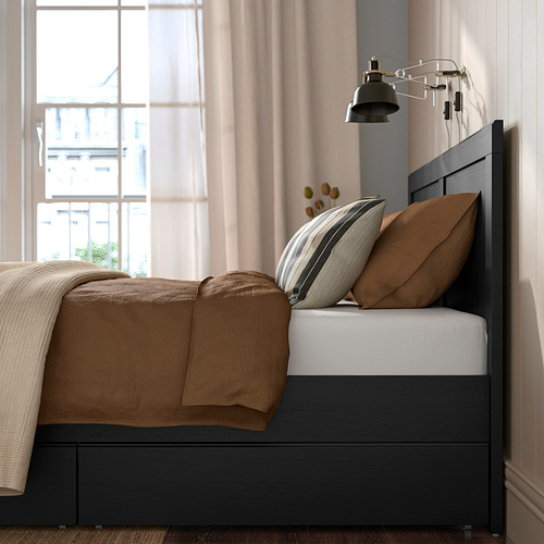 FÅGELFJÄLLET, bed frame with 4 storage boxes. 4 of 9 open dialog
