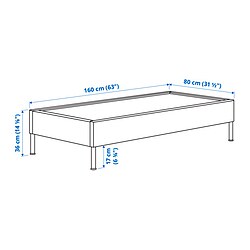 Ilustración de medidas - VITTSKÄR módulo 2 plazas para sofá modular