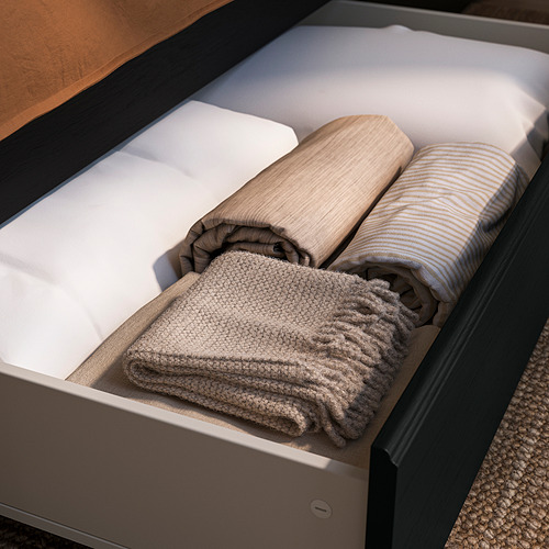 FÅGELFJÄLLET, bed frame with 4 storage boxes. 5 of 9 open dialog