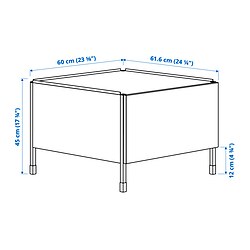 Ilustración de medidas - ENHET pedestal para lavadora/secadora