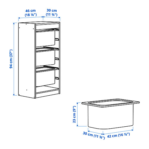 TROFAST, storage combination with boxes 4 of 4 open dialog
