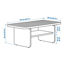 Ilustración de medidas - VITTSKÄR mesa de centro