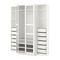 PAX/KAMMARTORP/GULLABERG, armario, TYSSEDAL vidrio blanco