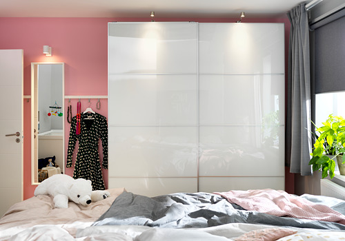 FÄRVIK, 4 panels for sliding door frame 2 of 3 open dialog