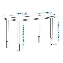 Measurement Illustration - ANFALLARE/OLOV desk