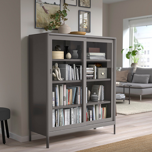 IDÅSEN, cabinet with sliding glass doors 8 of 8 open dialog