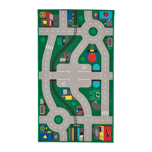 Alfombra de juego LILLABO: alfombra reciclada con temática vial para vehículos de juguete