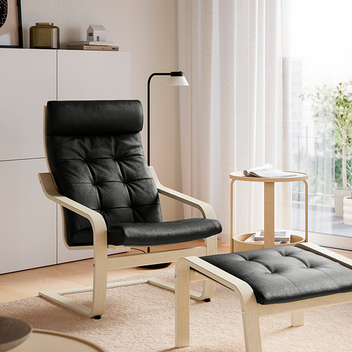 POÄNG, armchair and ottoman. 2 of 8 open dialog