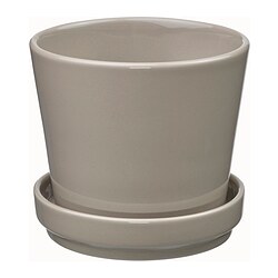 FJÄRILSBUSKE, plant pot, Grey / beige