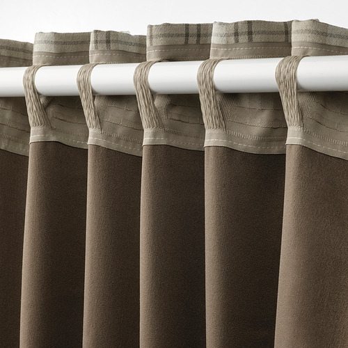 HÄGGVECKMAL, room darkening curtains, 1 pair. 6 of 7 open dialog