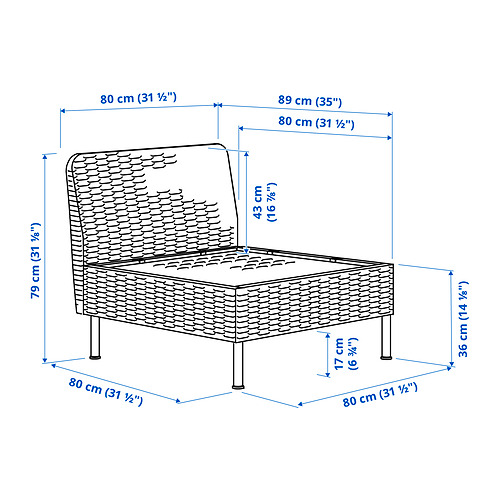 VITTSKÄR, sillón modular. 3 de 3 abrir diálogo